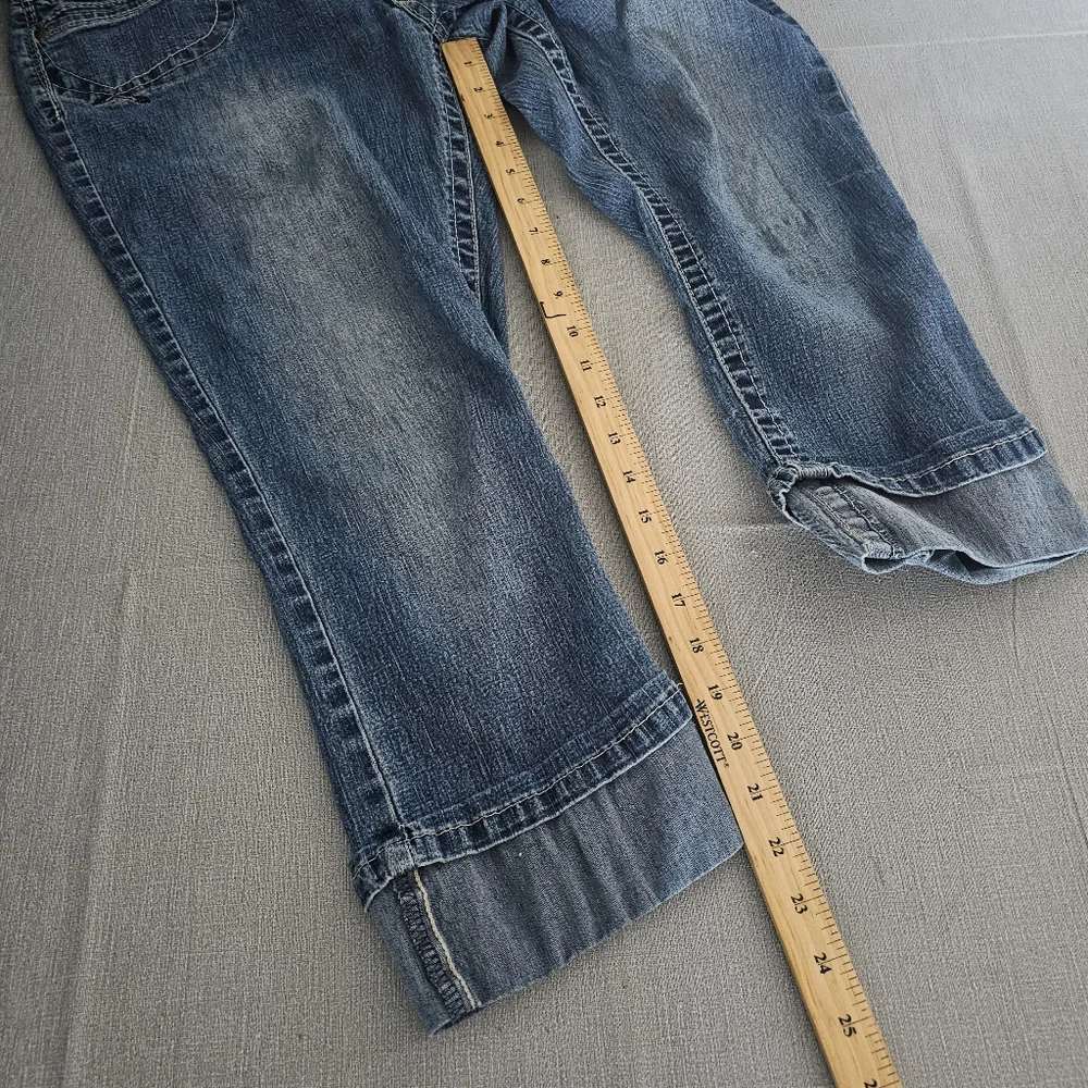 Angels Vintage y2k Crop Jean Capris Size 10 Stretchy Mid Rise - Picture 6 of 6